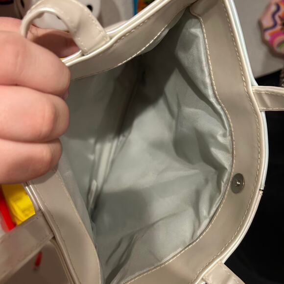 Vintage 90s Silver and Ice blue Mini Tote Bag - Picture 7 of 7